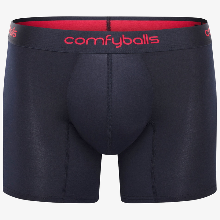 Comfyballs navy red racing performance nærbuxur karlar íþrótta nærbuxur