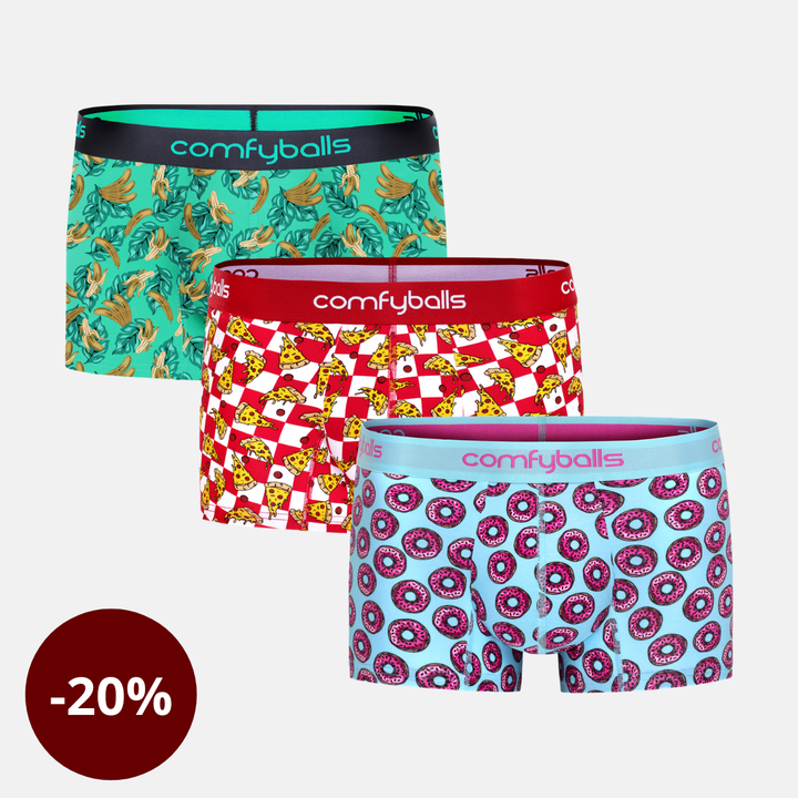 Donut - Banana - Pizza Tilboð (3 STK) Regular sídd - Comfyballs.is