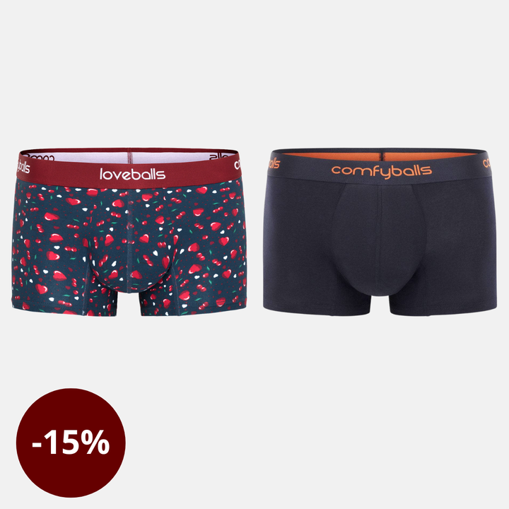 Loveballs + Navy Tangerine (2 stk) Regular - Comfyballs.is