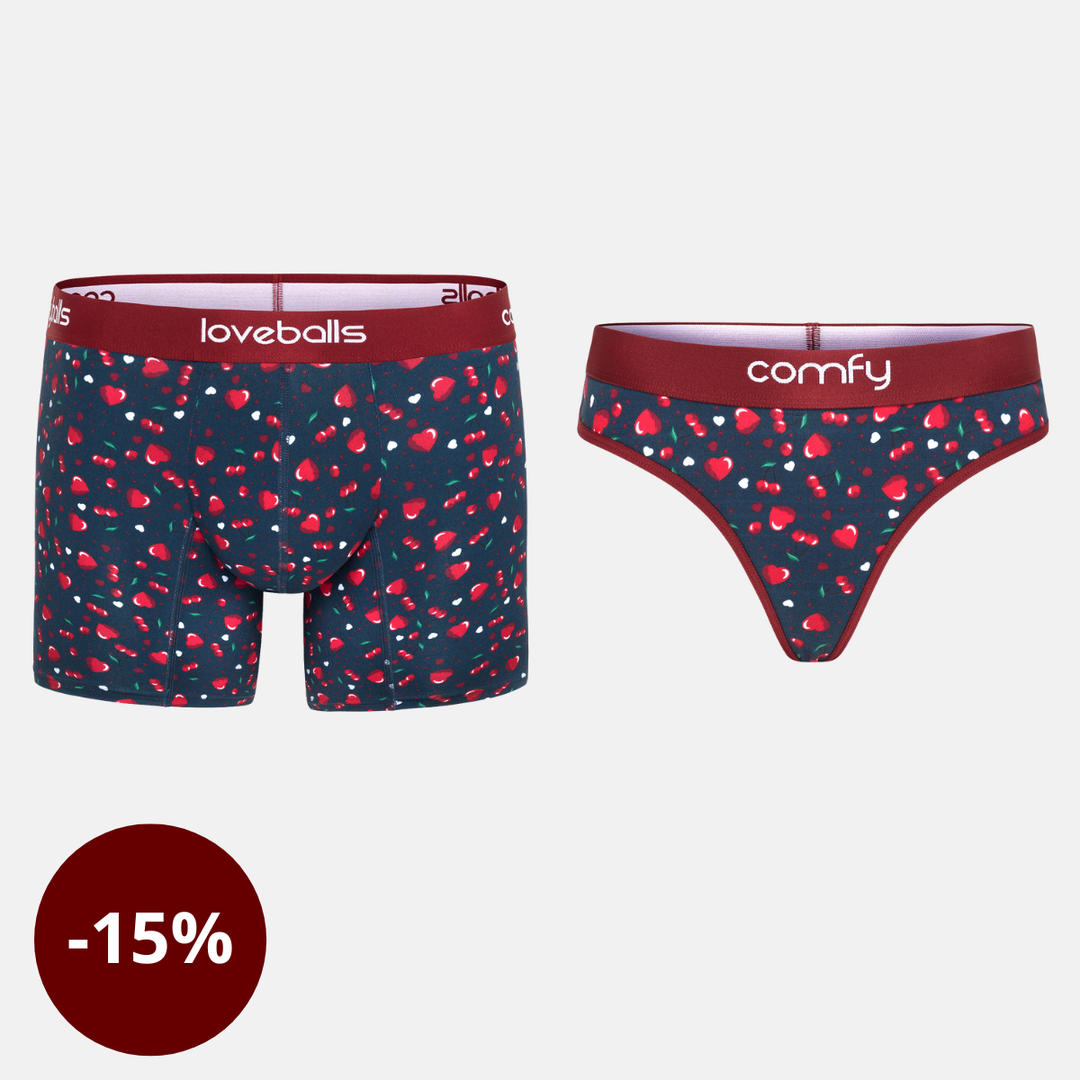 valentínusargjöf, nærbuxur með hjörtum