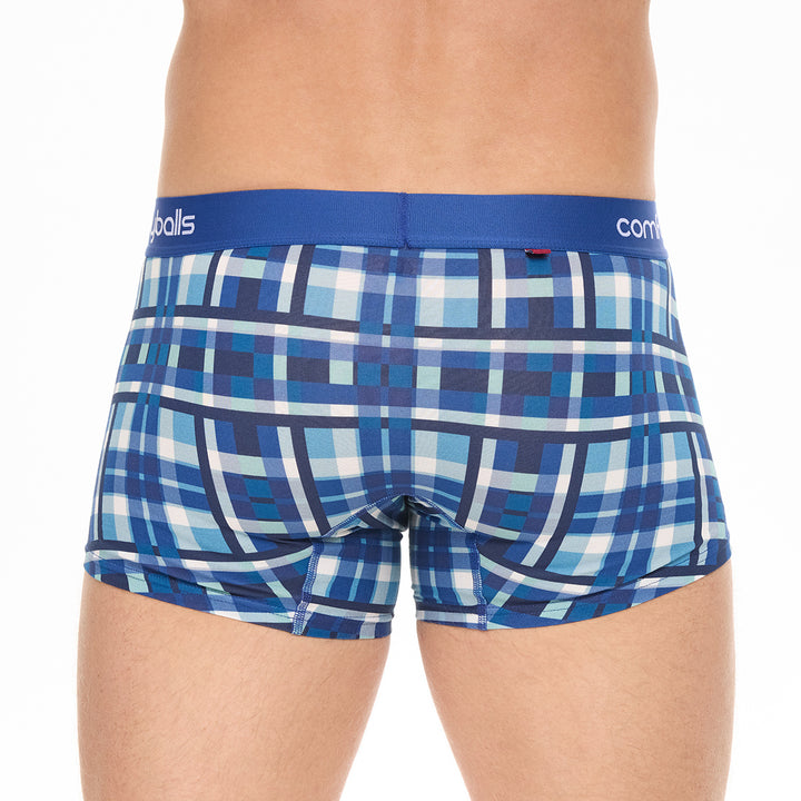 Blue Checkered Cotton - Comfyballs.is