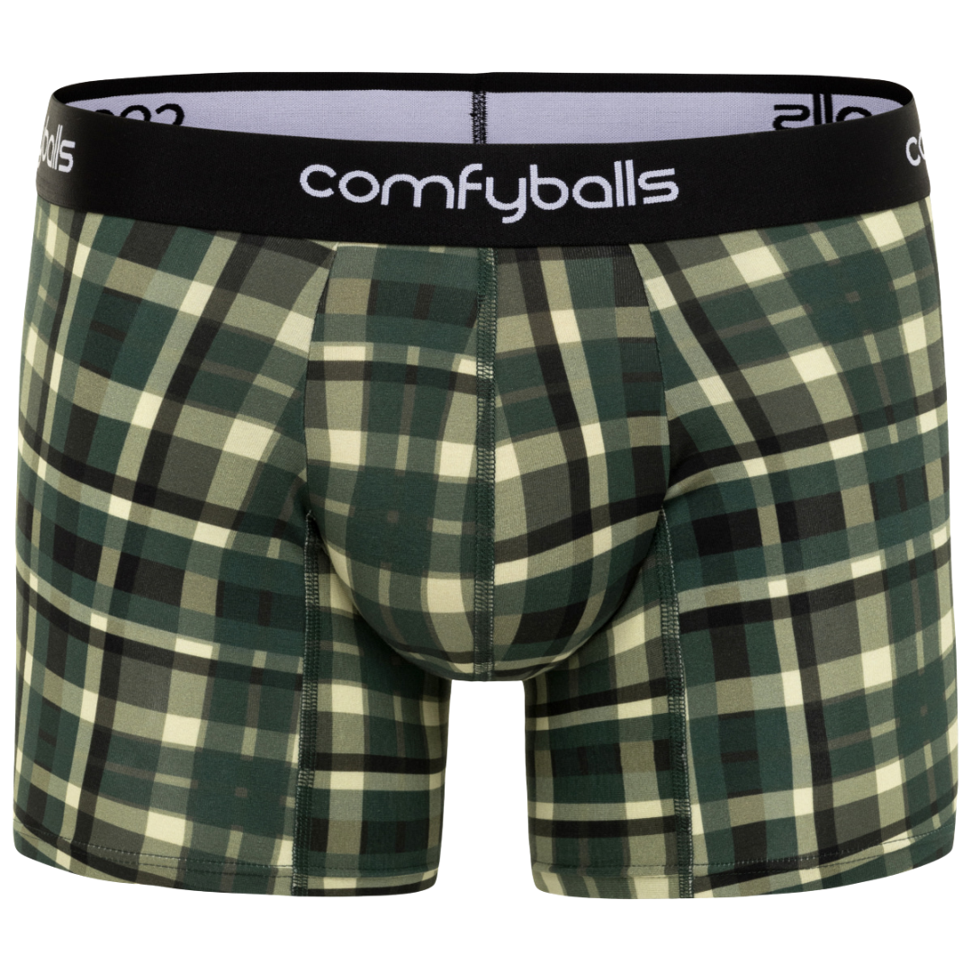 Green Checkered Cotton - Comfyballs.is