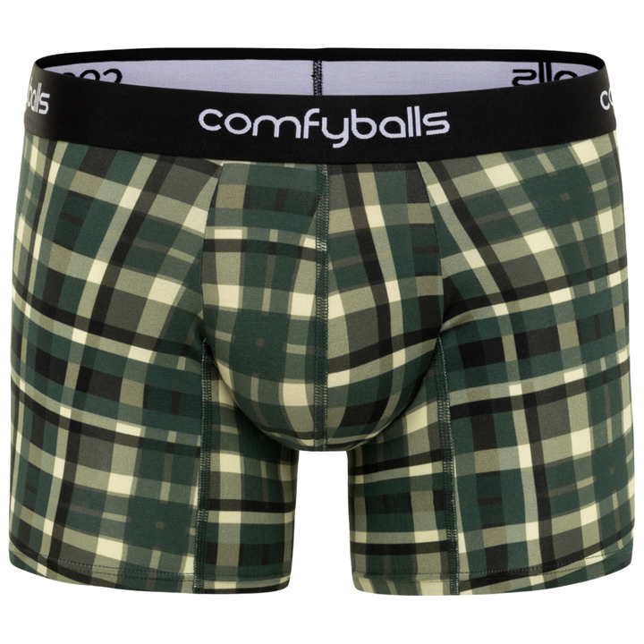 Green Checkered Cotton - Comfyballs.is