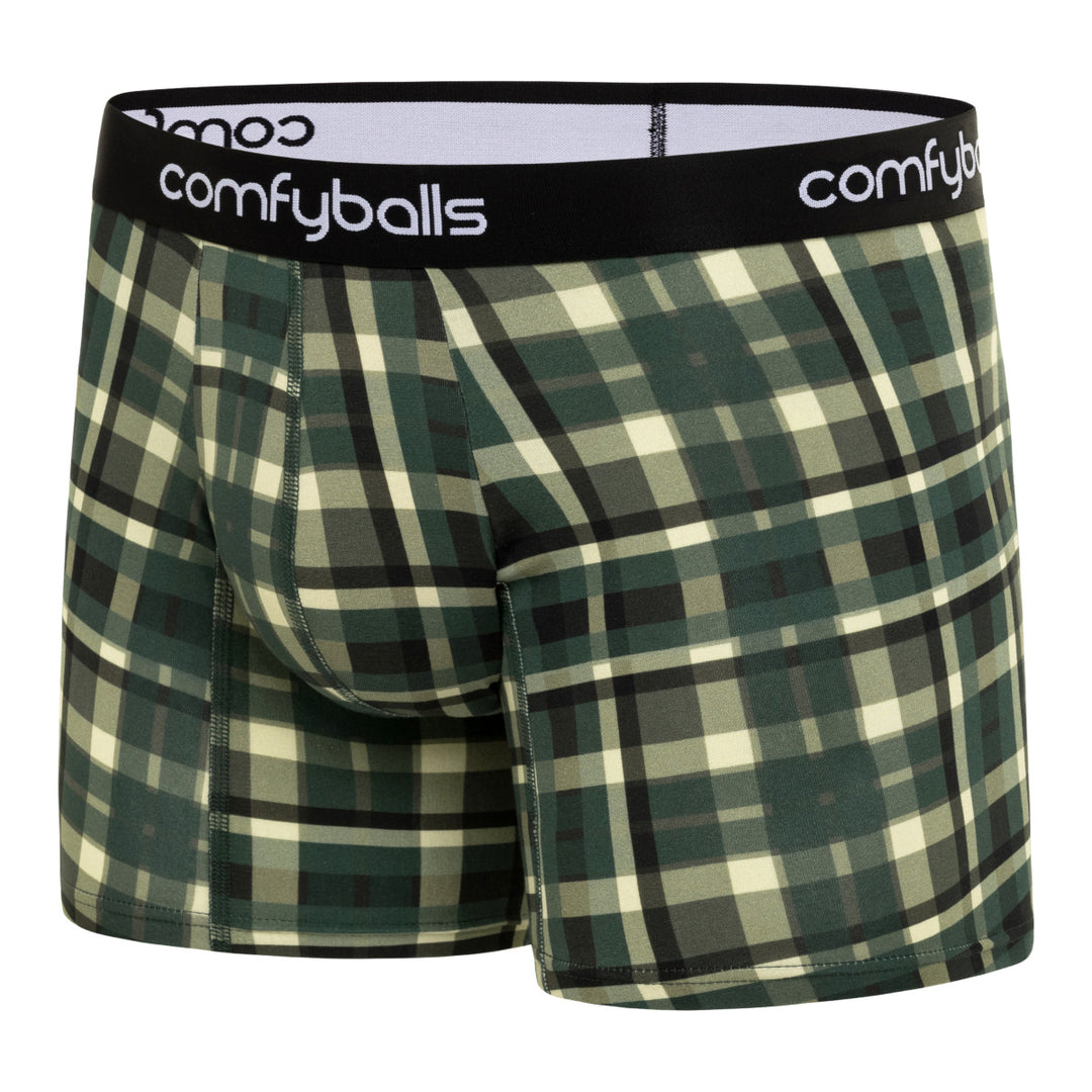 Green Checkered Cotton - Comfyballs.is