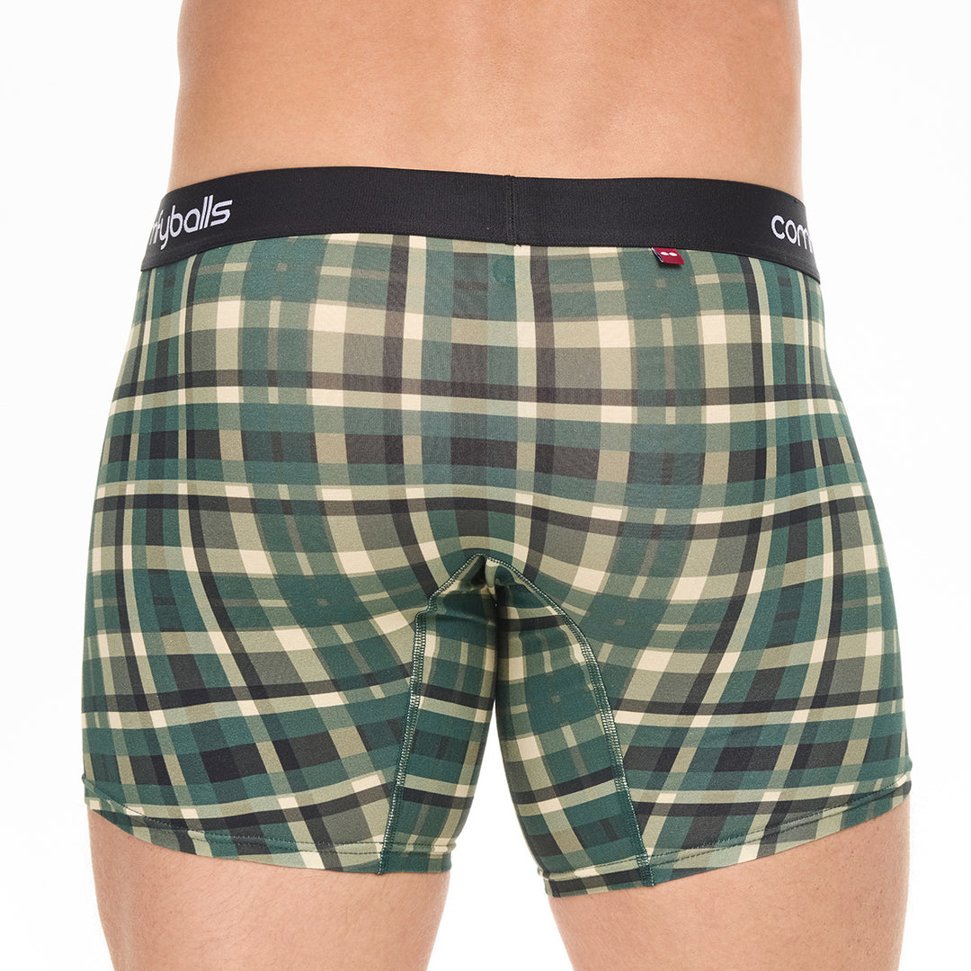 Green Checkered Cotton - Comfyballs.is