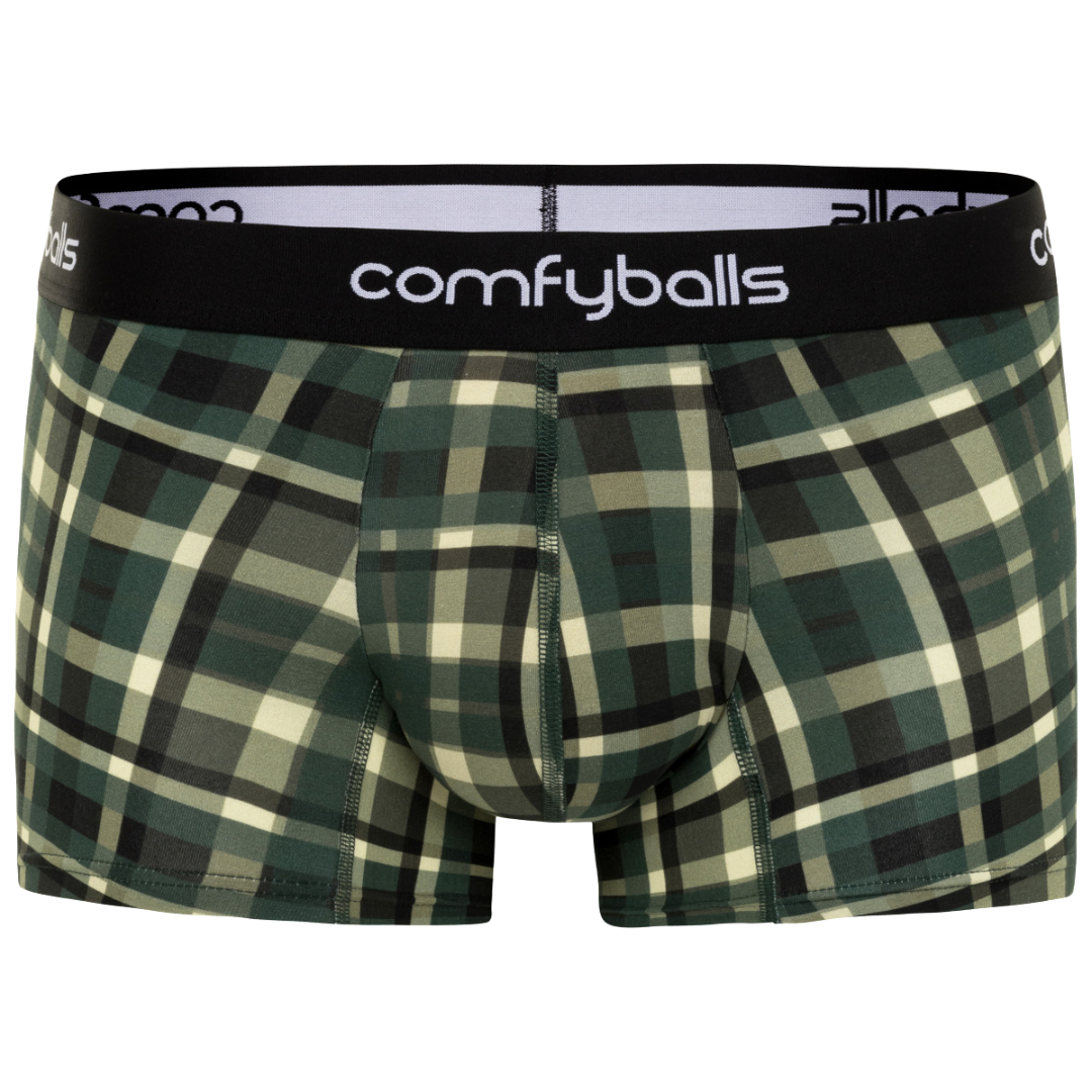 Green Checkered Cotton - Comfyballs.is