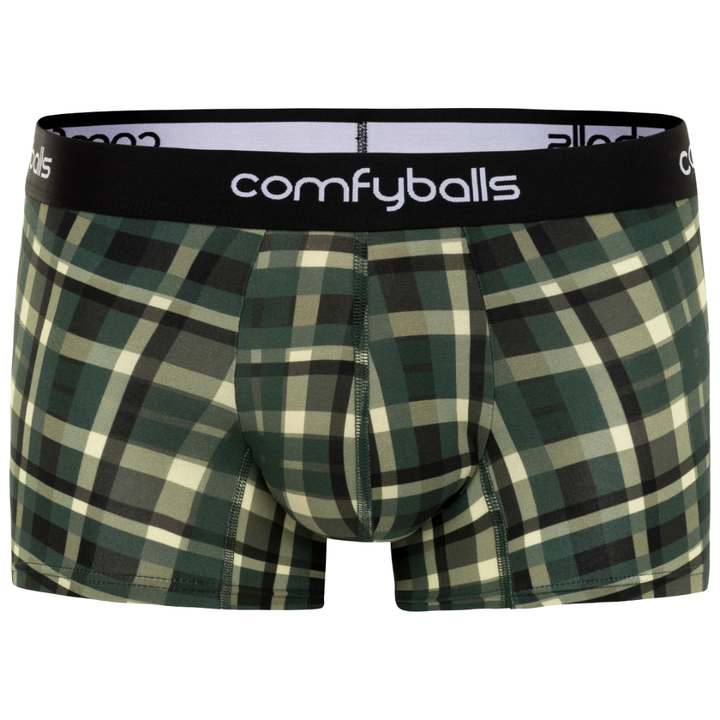 Green Checkered Cotton - Comfyballs.is
