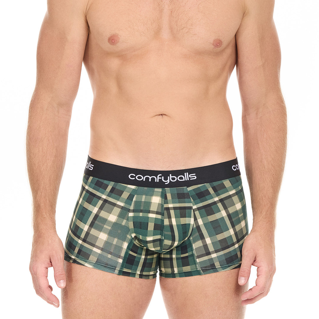 Green Checkered Cotton - Comfyballs.is