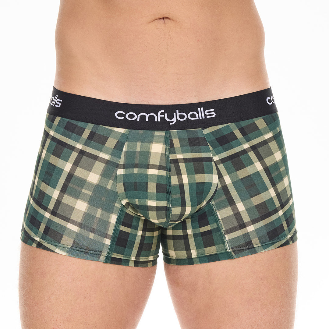 Green Checkered Cotton - Comfyballs.is