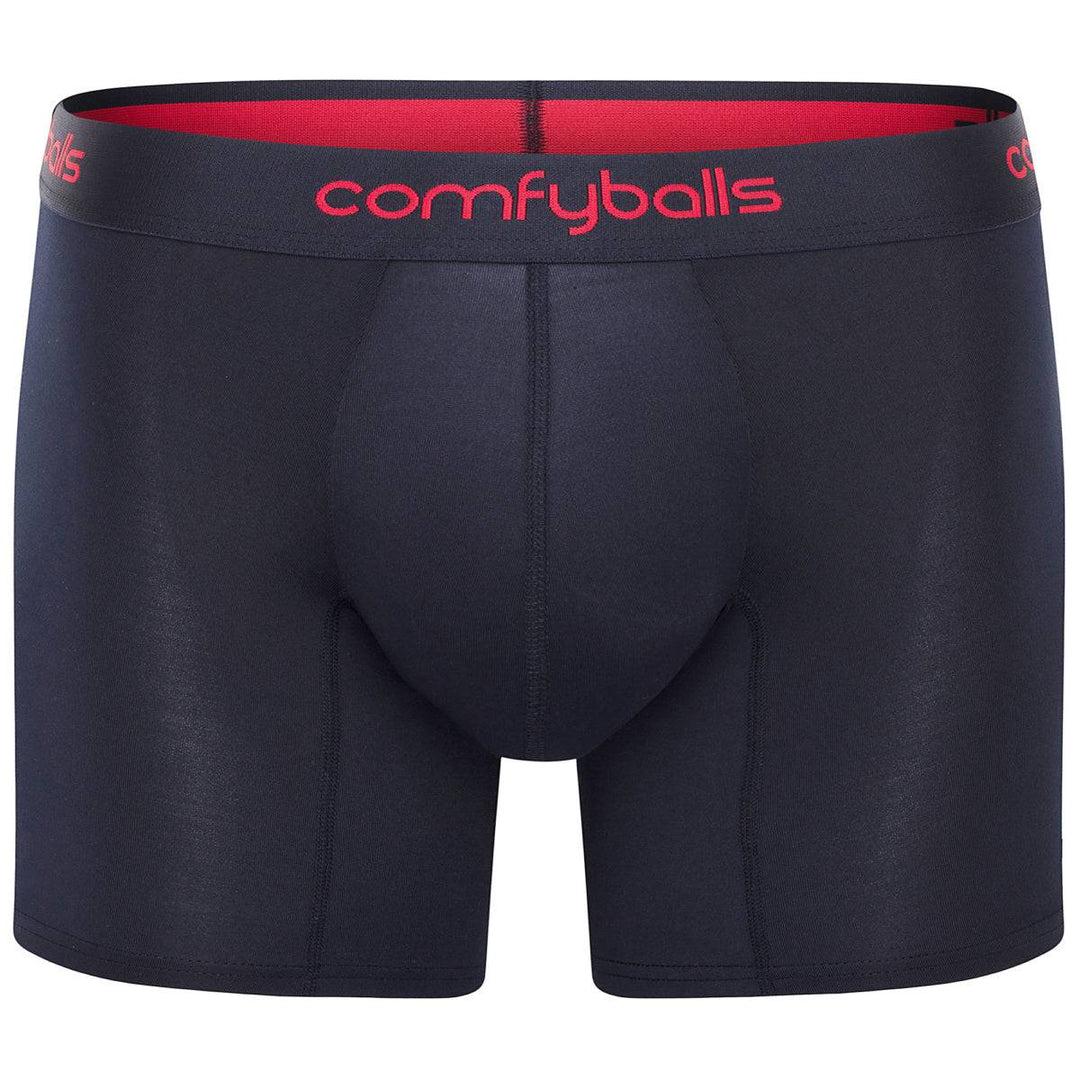 navy racing red nærbuxur, comfyballs, íþrótta nærbuxur