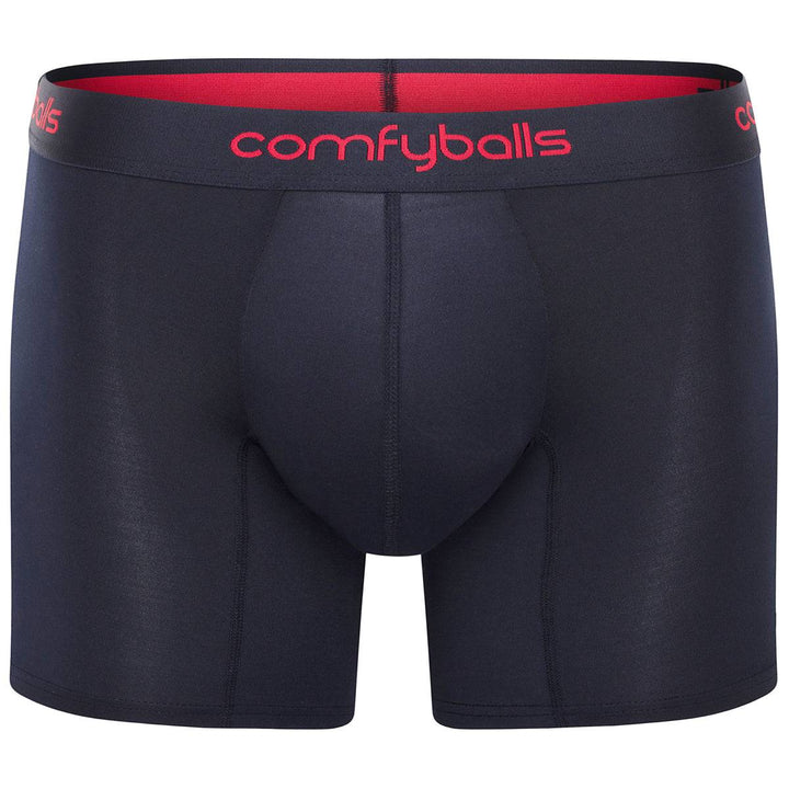 navy racing red nærbuxur, comfyballs, íþrótta nærbuxur